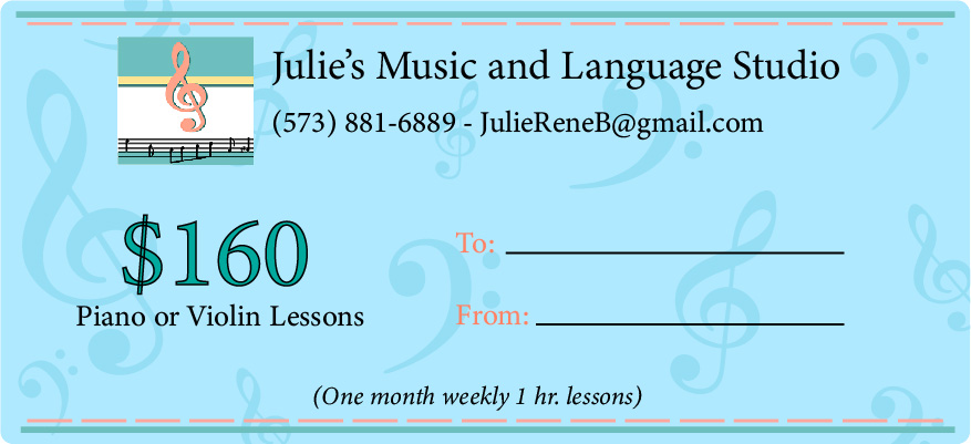Recording studio interior for Julie's Music & Language Studio